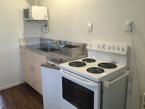 Apartamento familiar, 1 habitación (One) | Cocina privada | Frigorífico, microondas, cafetera o tetera y hervidor eléctrico