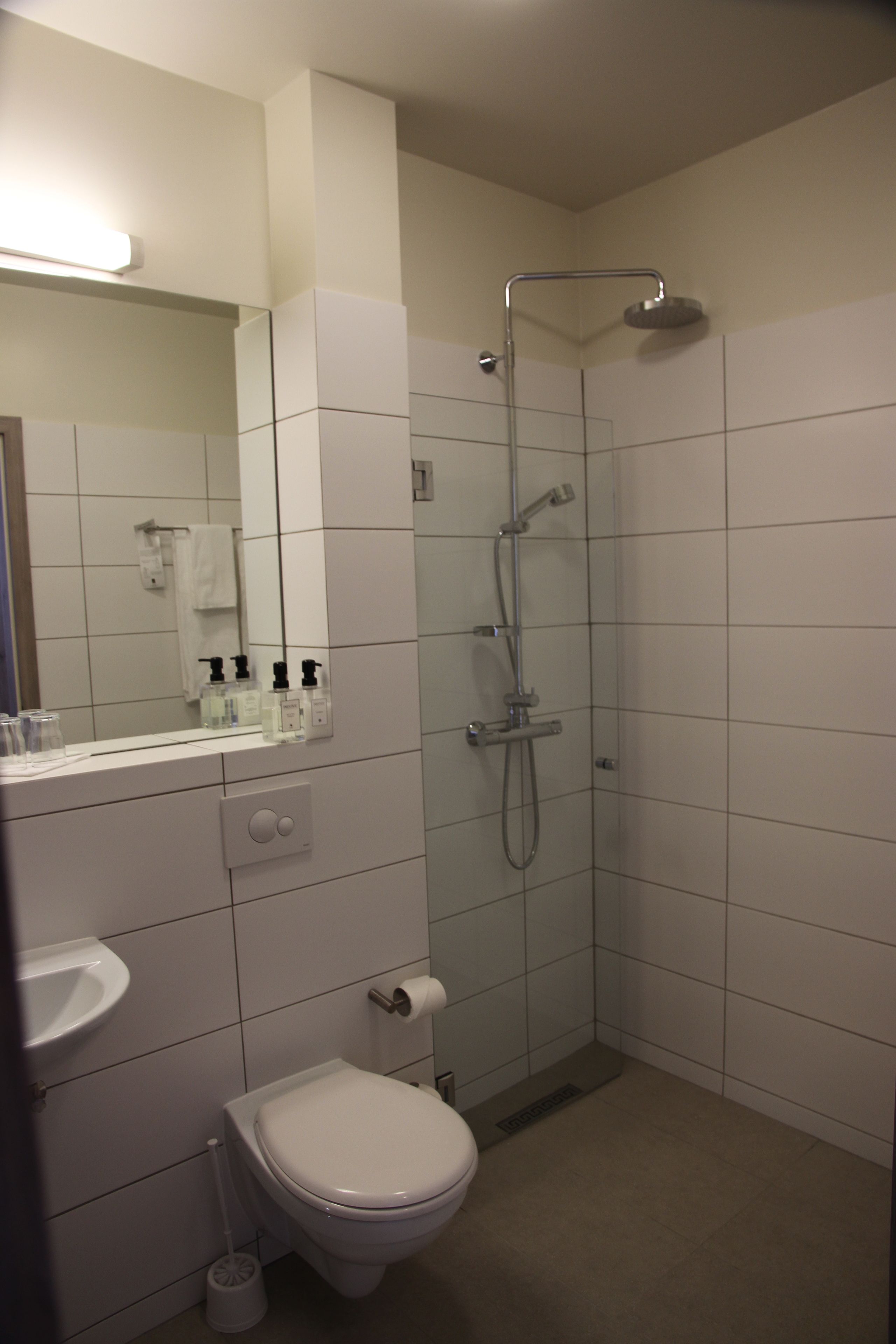 superior room | bathroom | shower, free toiletries, hair dryer, towels