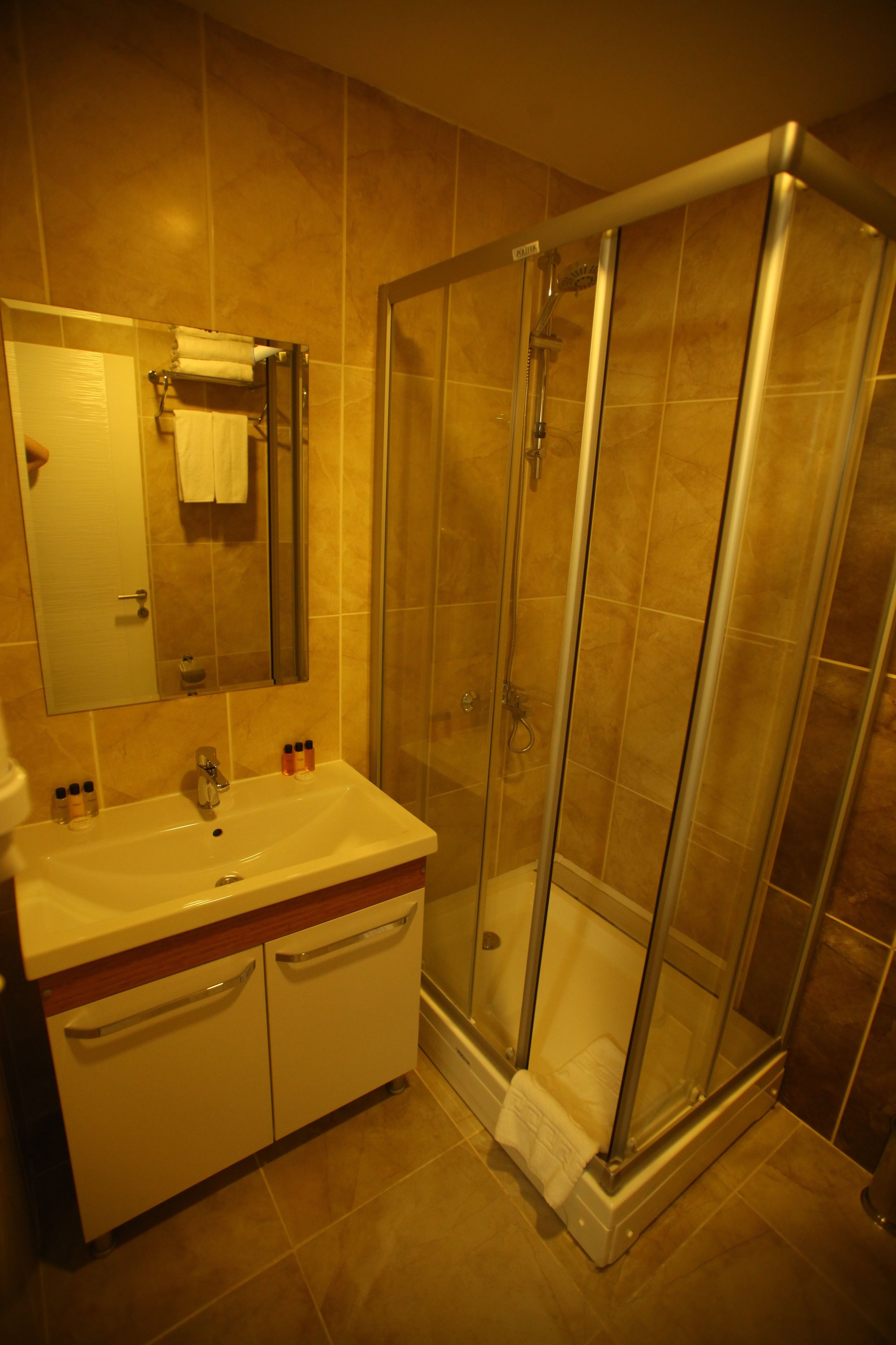 shower, free toiletries, hair dryer, dressing gowns