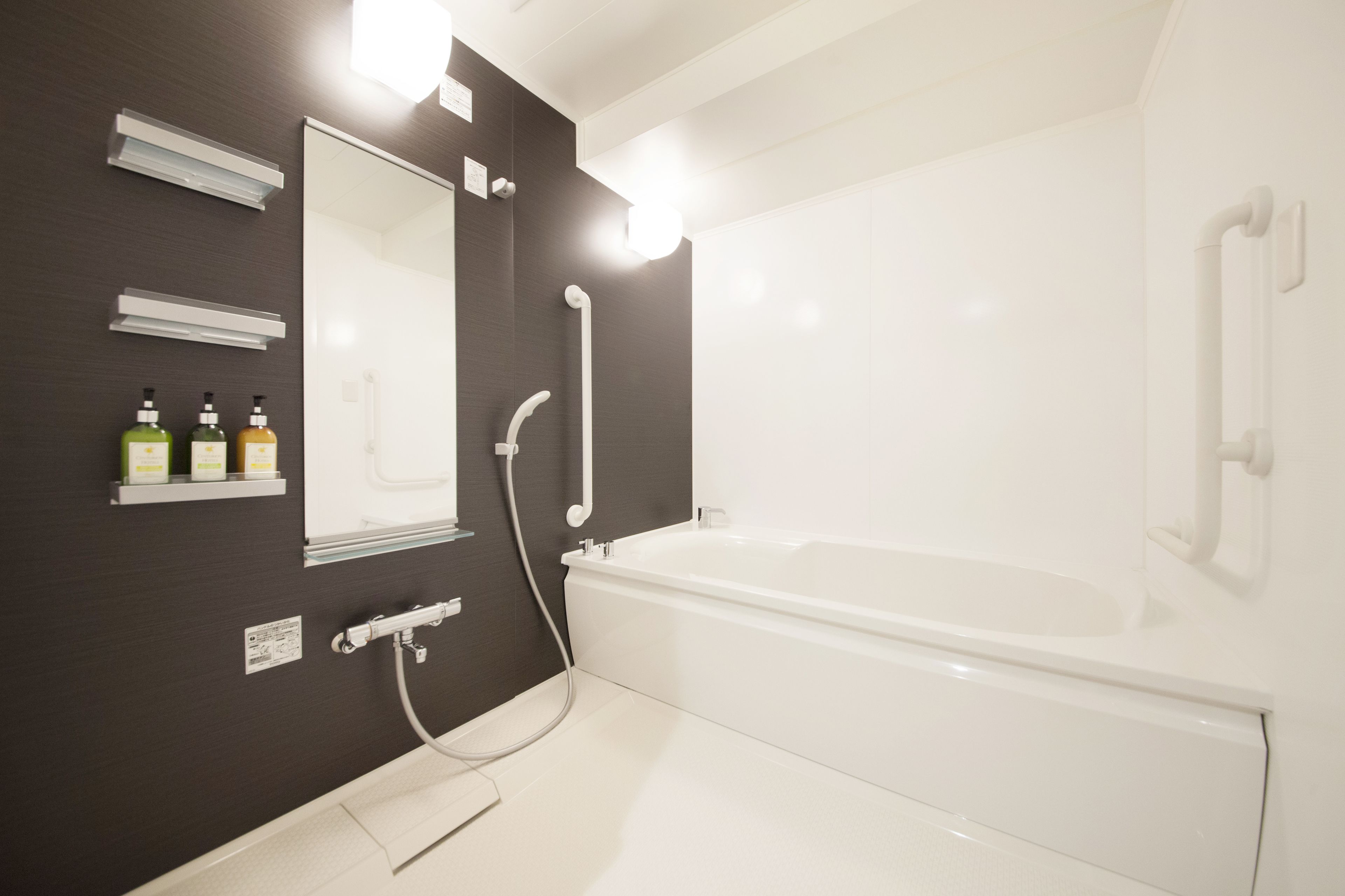 free toiletries, hair dryer, bathrobes, slippers