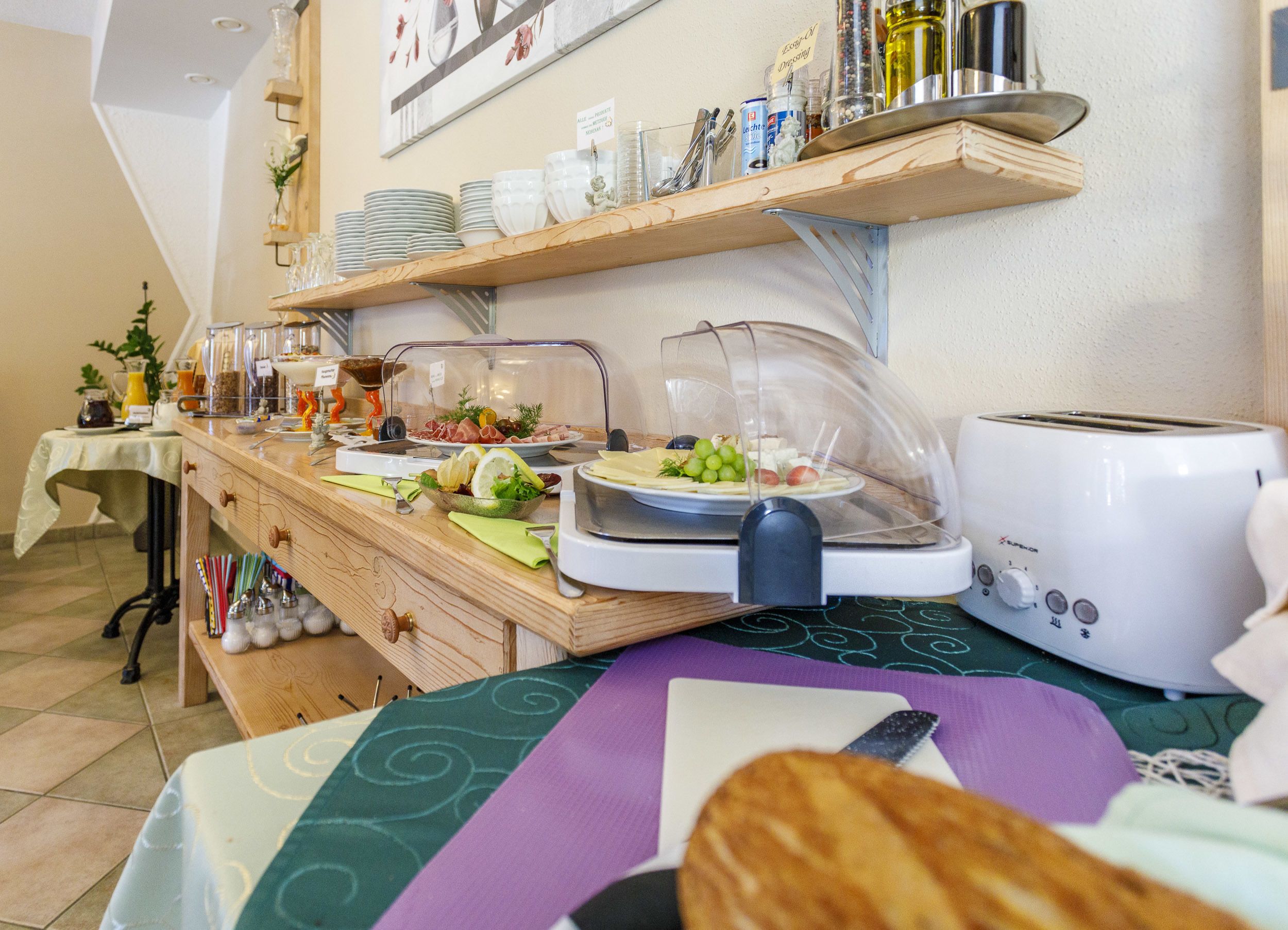 daily buffet breakfast (eur 15.00 per person)