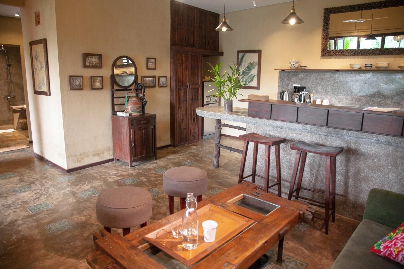 samma garden river family villa | living area