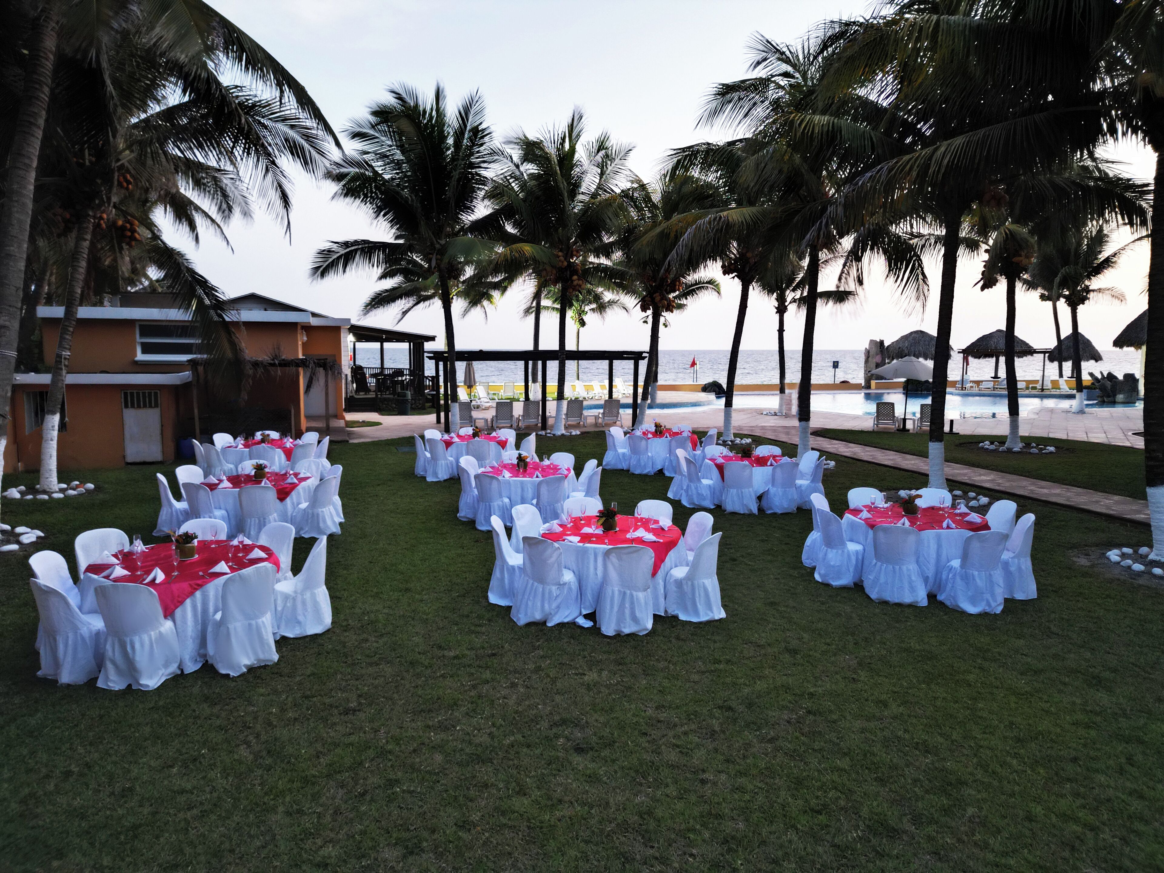 Outdoor wedding area
