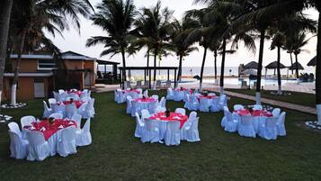 Outdoor wedding area