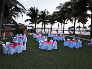 Outdoor wedding area
