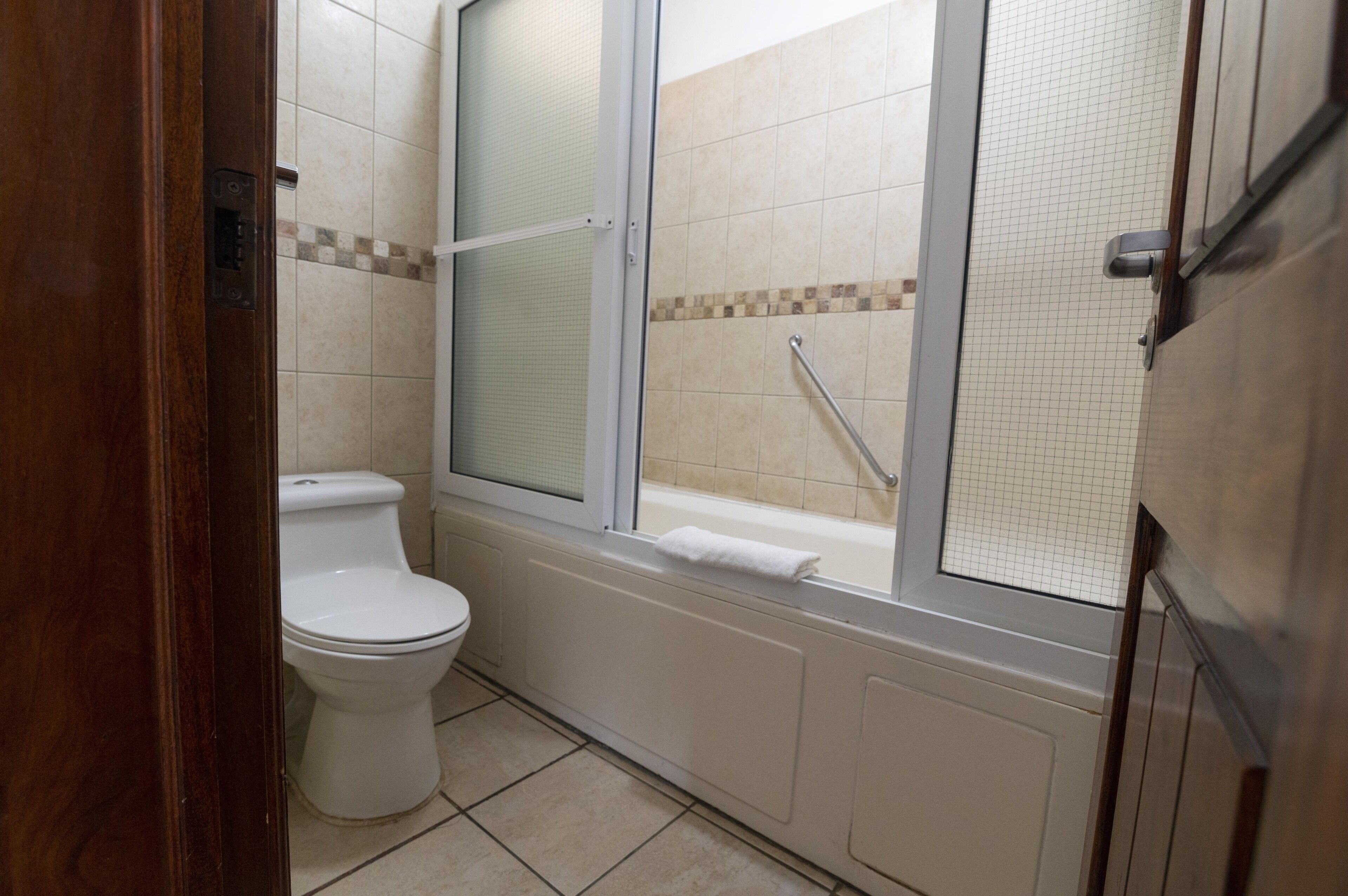 free toiletries, hair dryer, towels, soap