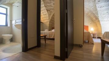 Apartment, 2 Bedrooms | Bathroom | Shower, free toiletries, hair dryer, slippers