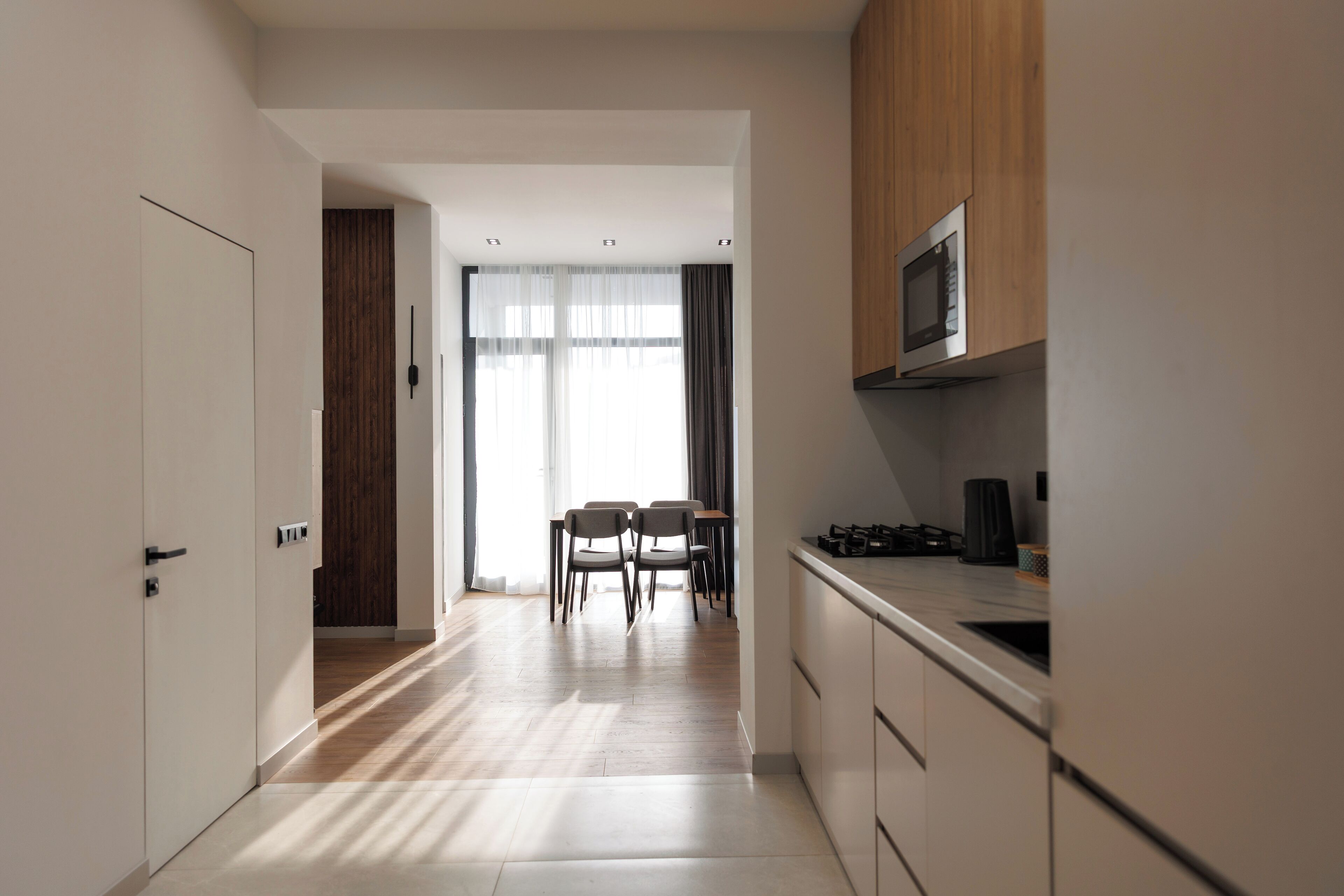 2BDR Apartment on Hanrapetutyan 17 | Living area | 40-inch Smart TV with cable channels