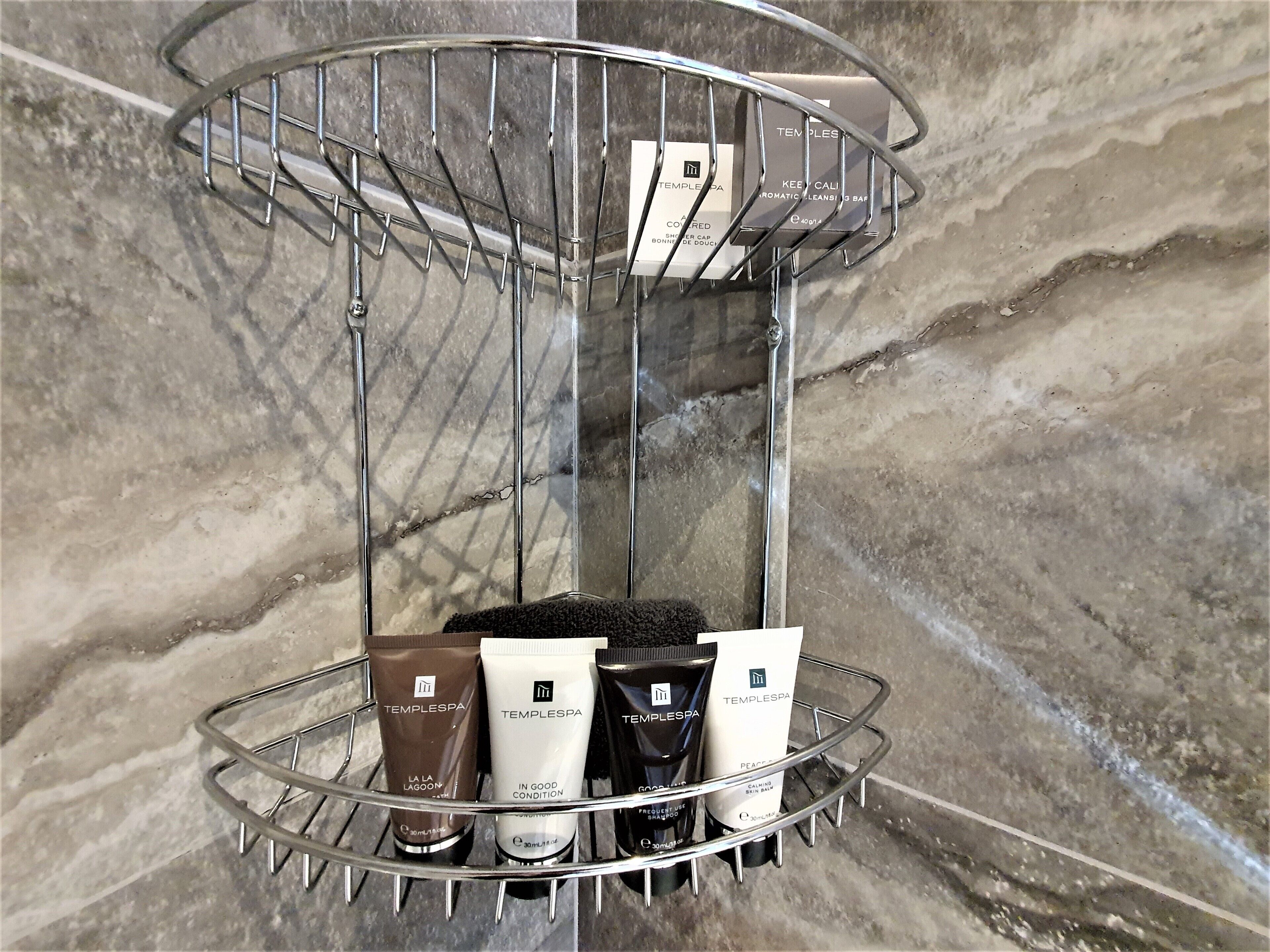 free toiletries, hair dryer, towels