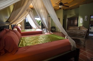 Quadruple Room | Premium bedding, in-room safe, desk, iron/ironing board