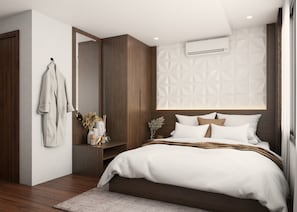 City-Doppelzimmer, Stadtblick | Hochwertige Bettwaren, Minibar, Zimmersafe, Schreibtisch