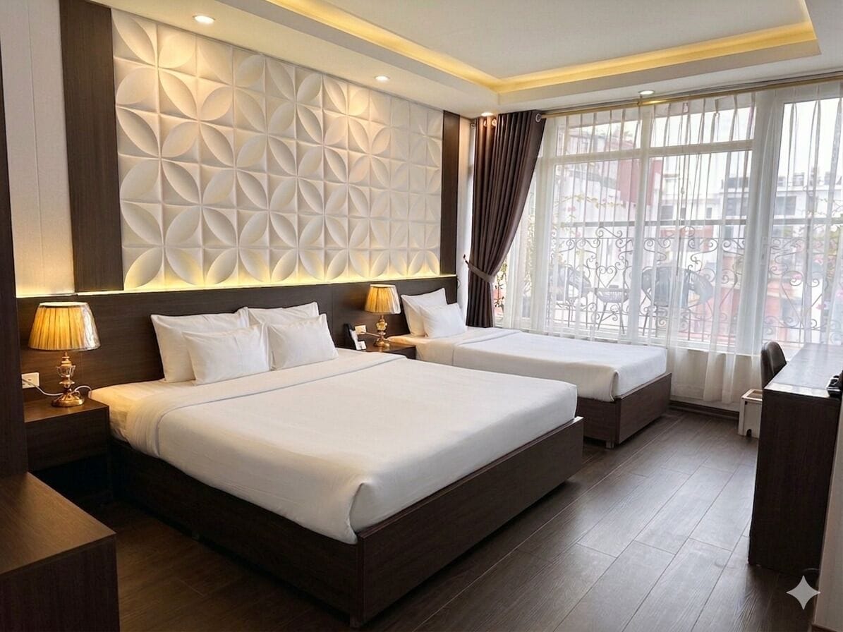 Roupas de cama premium, frigobar, cofres nos quartos, escrivaninha
