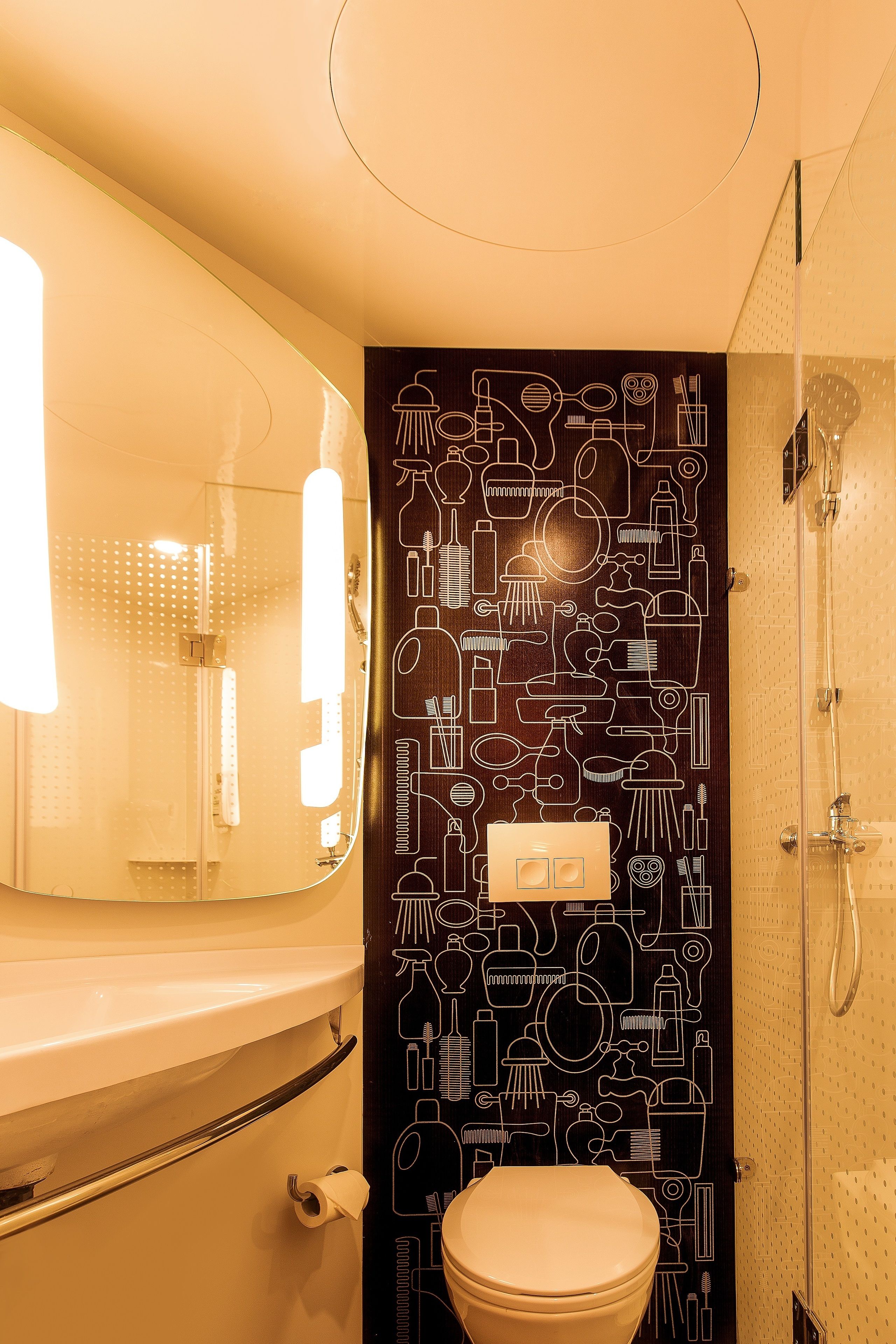 Shower, free toiletries, hair dryer, slippers