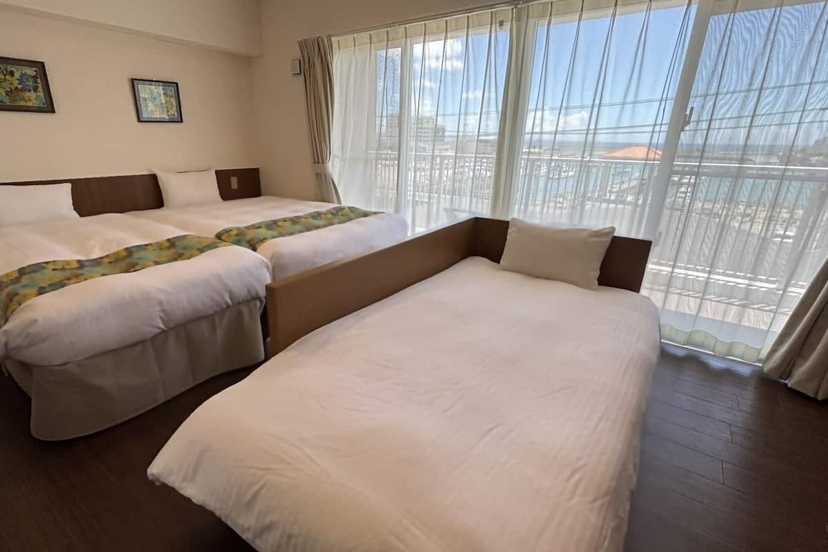 Blackout drapes, iron/ironing board (on request), WiFi (free)