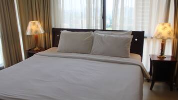 Premium bedding, in-room safe, soundproofing, iron/ironing board