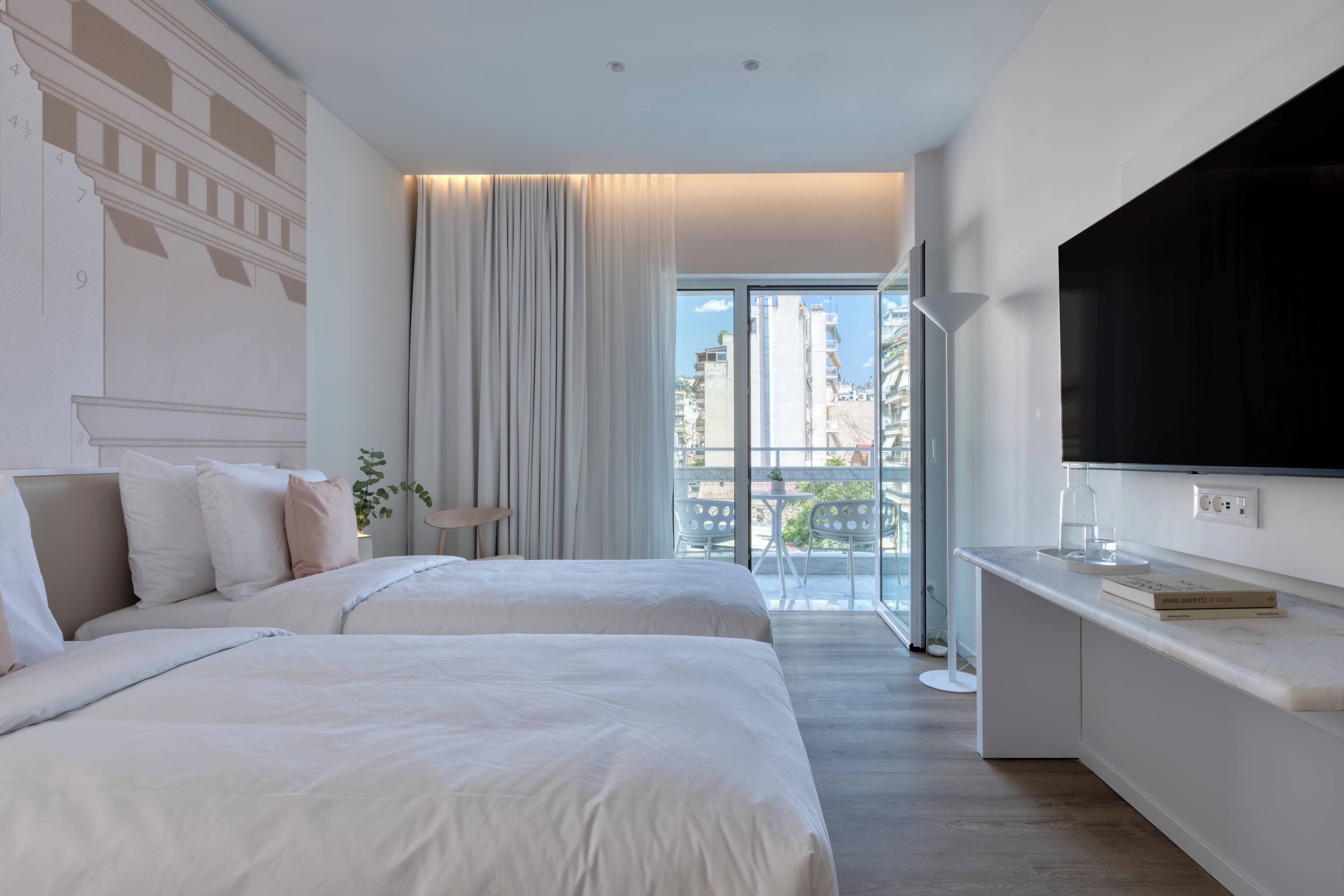 Standard Room, 2 Twin Beds, Accessible, Balcony | In-room safe, desk, soundproofing, WiFi (free)