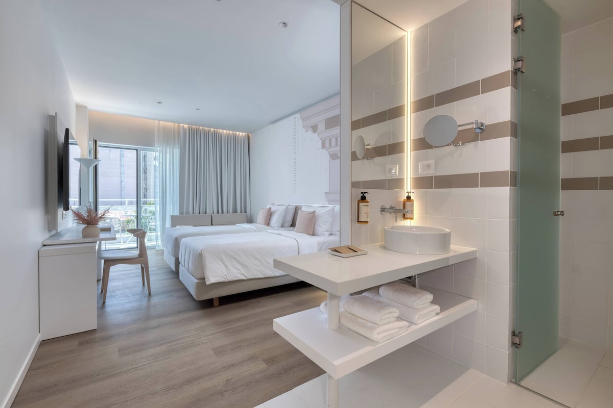 Standard Room, Multiple Beds, Balcony | In-room safe, desk, soundproofing, WiFi (free)