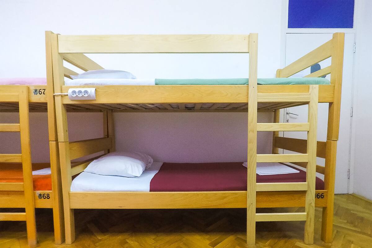 共用宿舍 (Max. 8 people) | 客房內保險箱、免費無線上網、床單