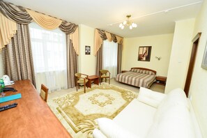 In-room safe, desk, iron/ironing board, cots/infant beds
