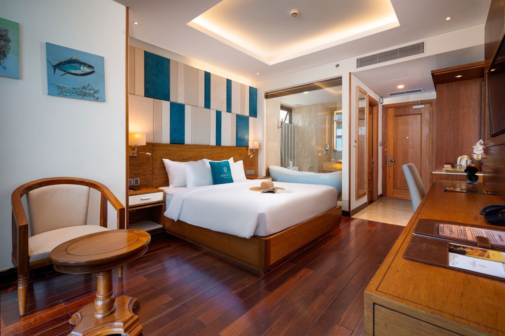 Premium bedding, memory foam beds, minibar, in-room safe