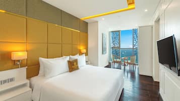 Ropa de cama de alta calidad, colchones con efecto memoria y minibar