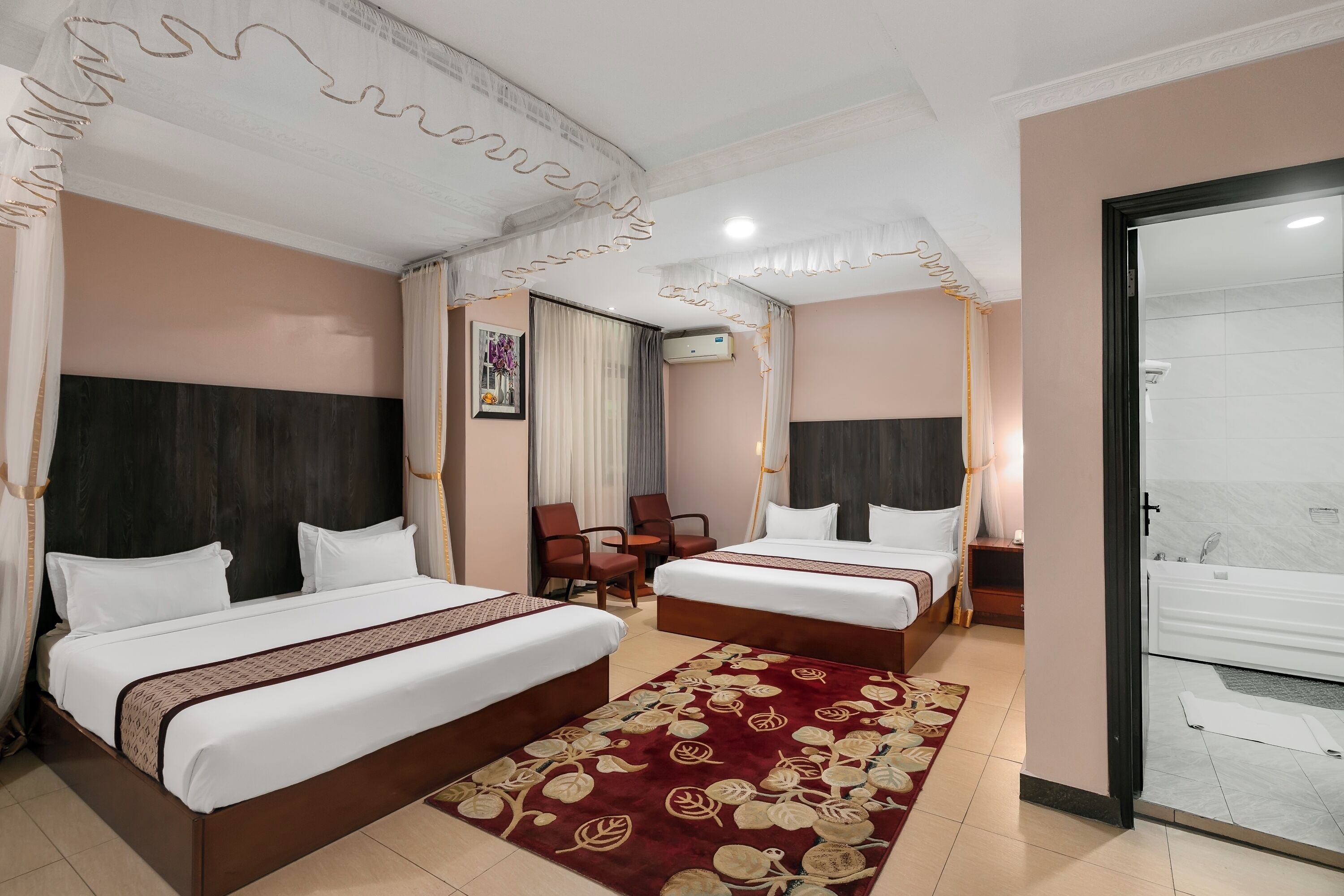 standard twin room | in-room safe, desk, soundproofing, free cots/infant beds