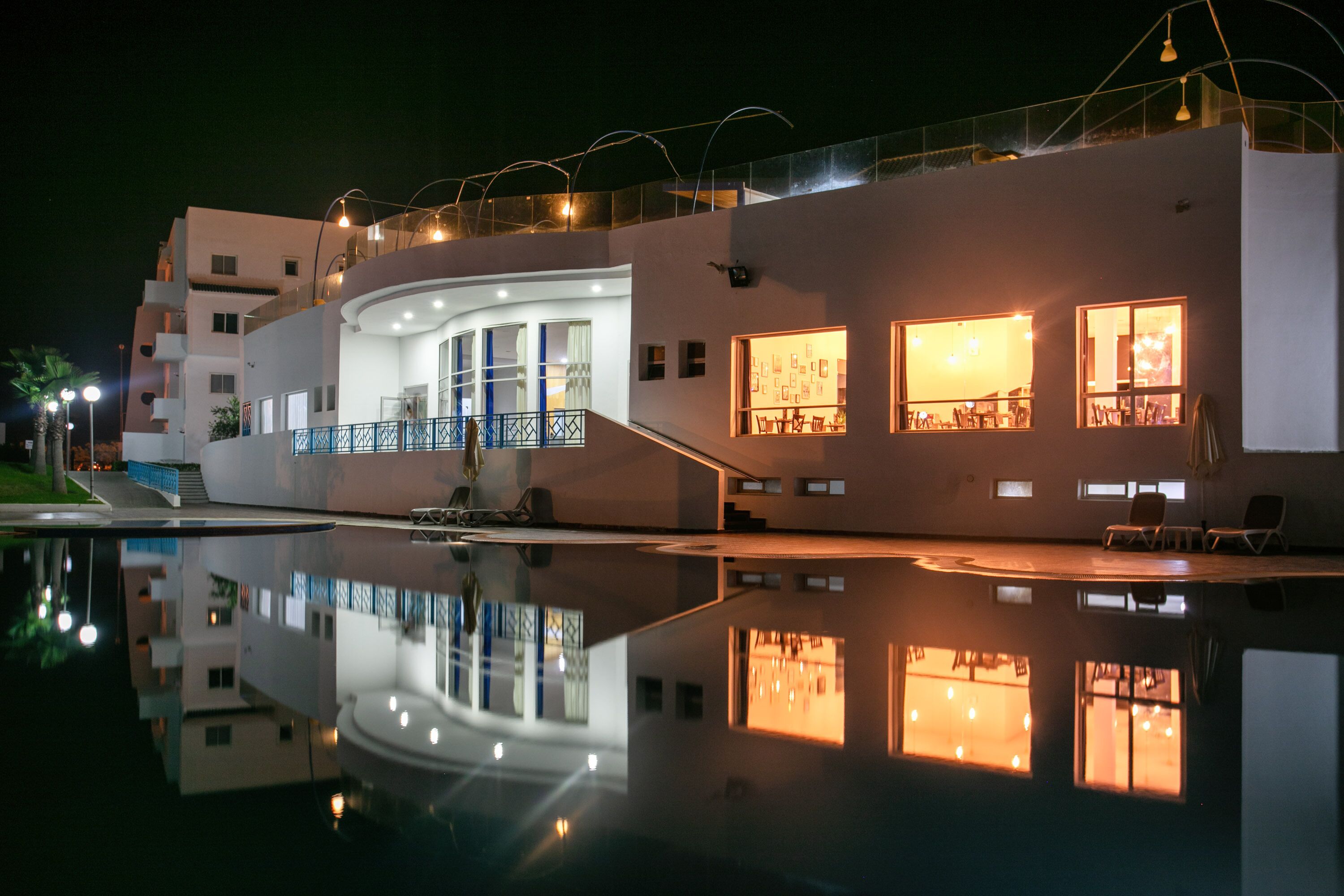Façade de l’hébergement - soirée/nuit