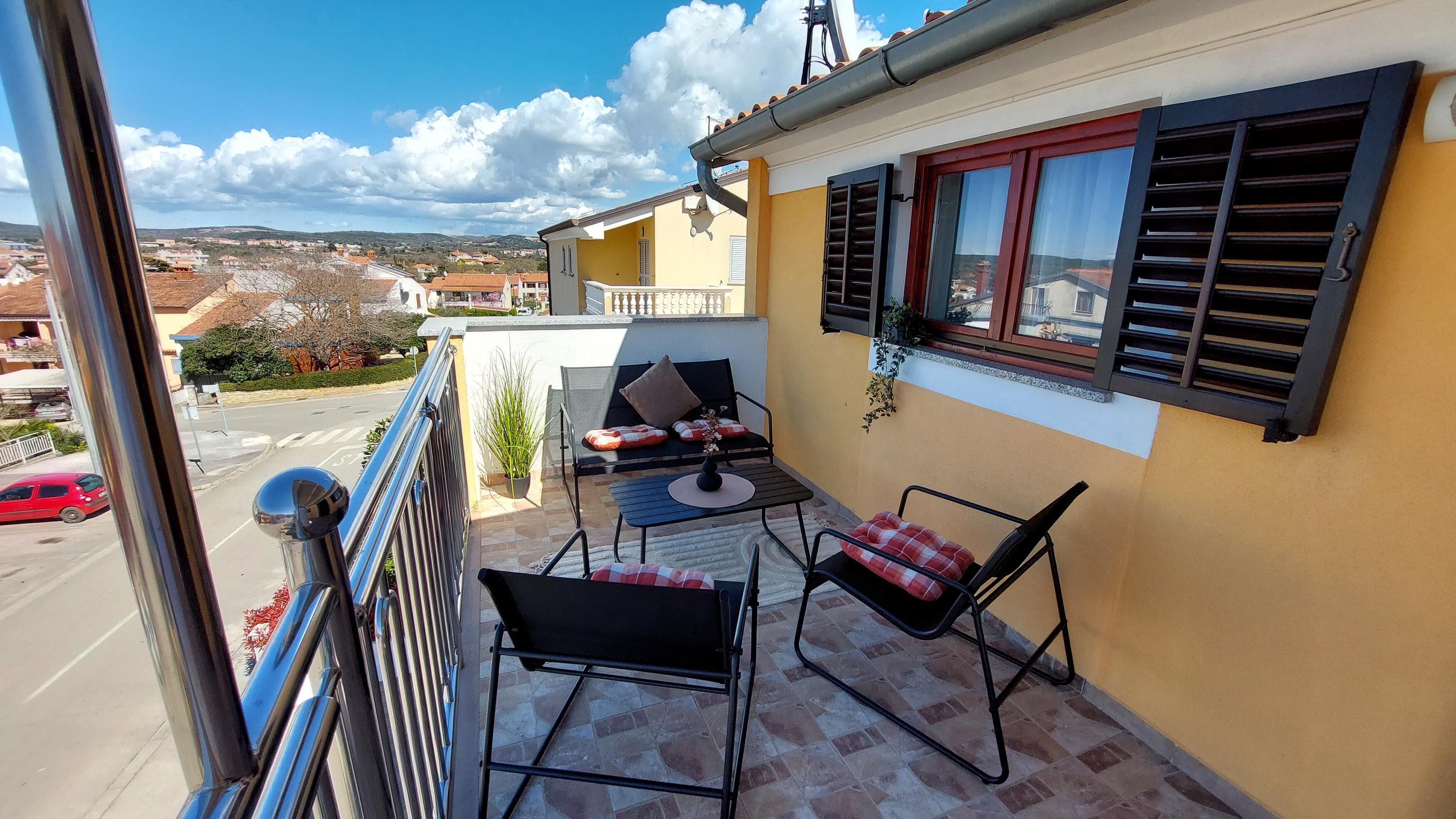 Apartment, 1 Doppelbett und Schlafsofa, Nichtraucher, Balkon | Terrasse/Patio