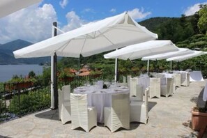 Lunch and dinner served, local cuisine