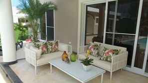 Villa, 6 Bedrooms | Terrace/patio - New six bedroom with BBQ and large pool (Sosúa)