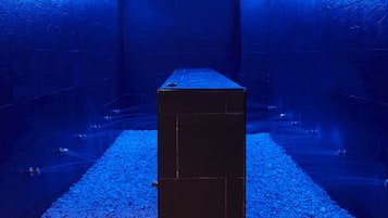 Salas de tratamiento para parejas, un sauna, una bañera de hidromasaje