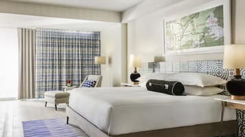 Phòng, 1 giường cỡ king (View) | 1 phòng ngủ, bộ trải giường bằng vải Frette của Ý