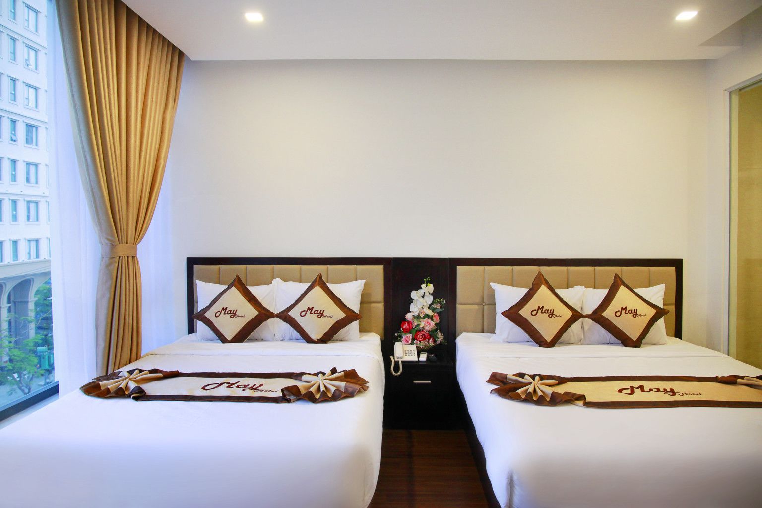 room, 2 double beds | premium bedding, down duvets, memory-foam beds, minibar