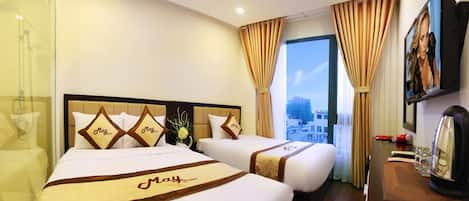 Premium bedding, down duvets, memory-foam beds, minibar