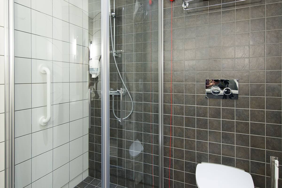 free toiletries, hair dryer, towels, soap