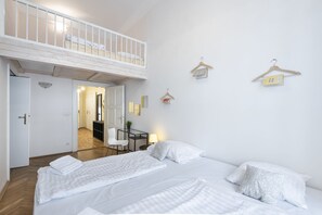 Grand Apartment, 2 Bedrooms, Kitchen, Mezzanine (Apt 5) | In-room safe, desk, iron/ironing board, free WiFi - Hybernska Apartments (Prague)