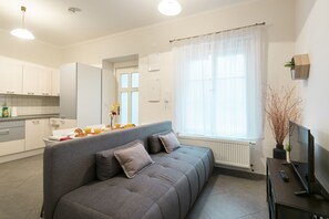 スタンダード アパートメント 2 ベッドルーム コネクティングルーム (Apt 10) | リビング エリア | テレビ