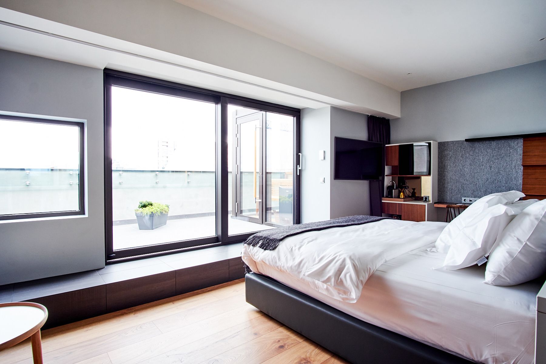 premium bedding, down duvets, memory-foam beds, free minibar