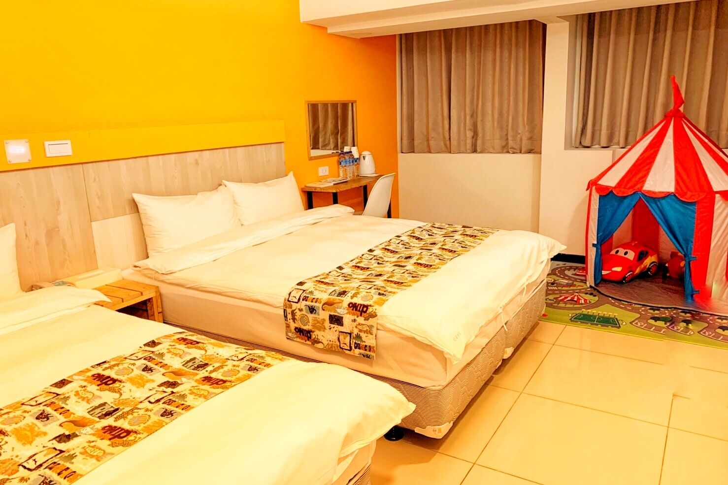 Standard Quadruple Room, City View | Desk, blackout drapes, iron/ironing board, free WiFi