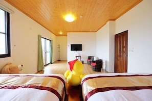 Desk, blackout curtains, rollaway beds, free WiFi