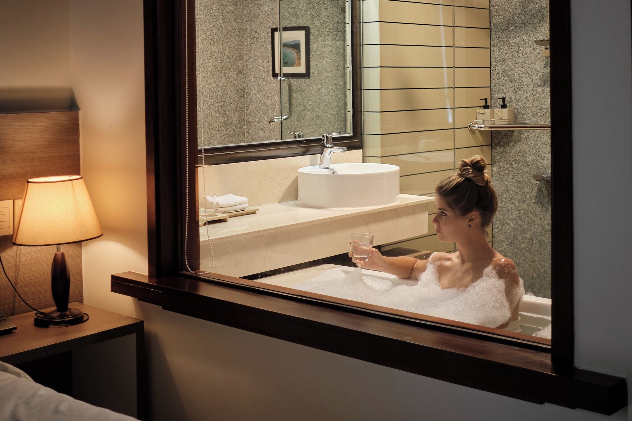 premier double room, ocean view | bathroom | slippers, bidet