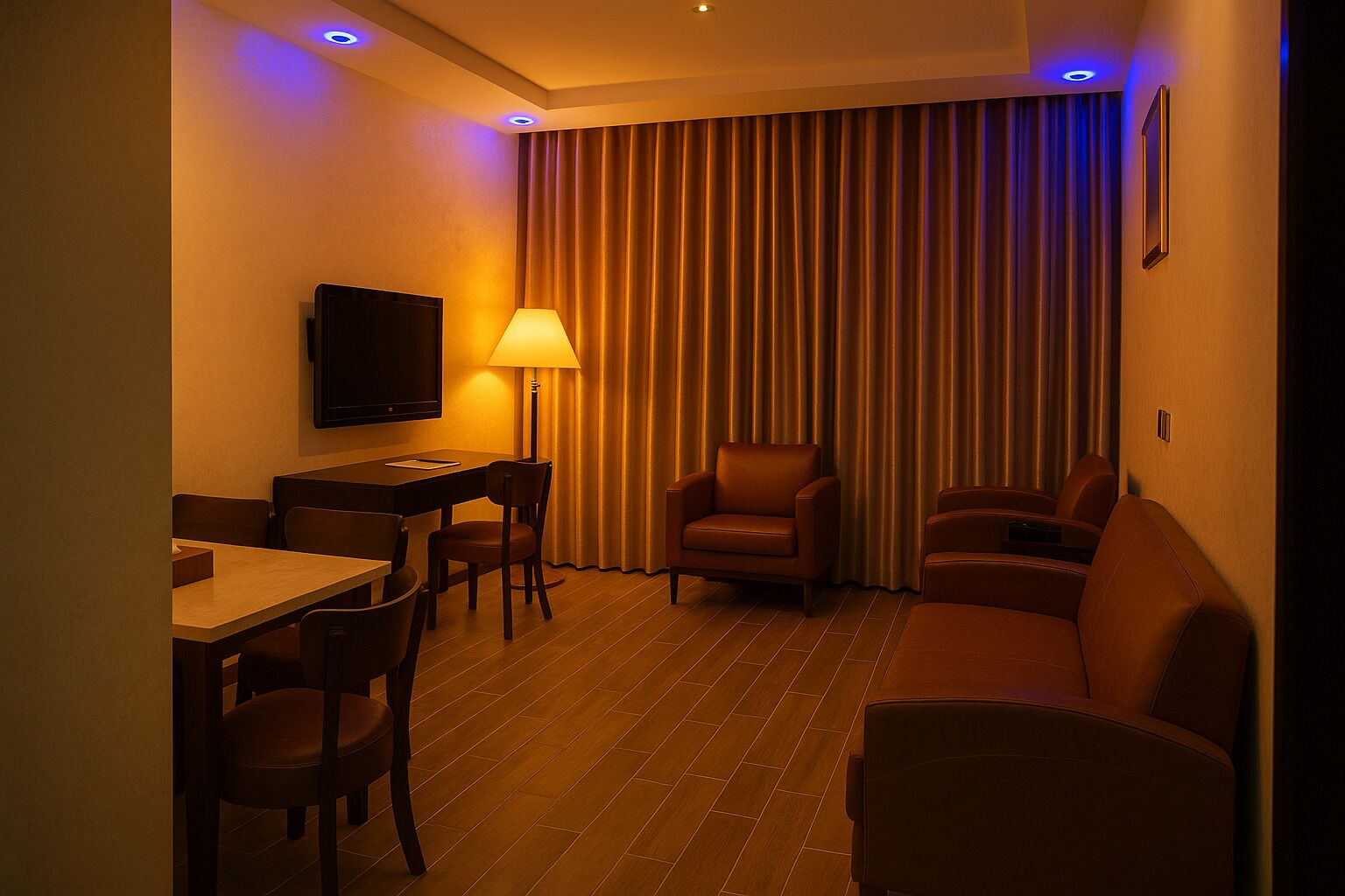 family suite | living area | 42-inch led tv with satellite channels, tv