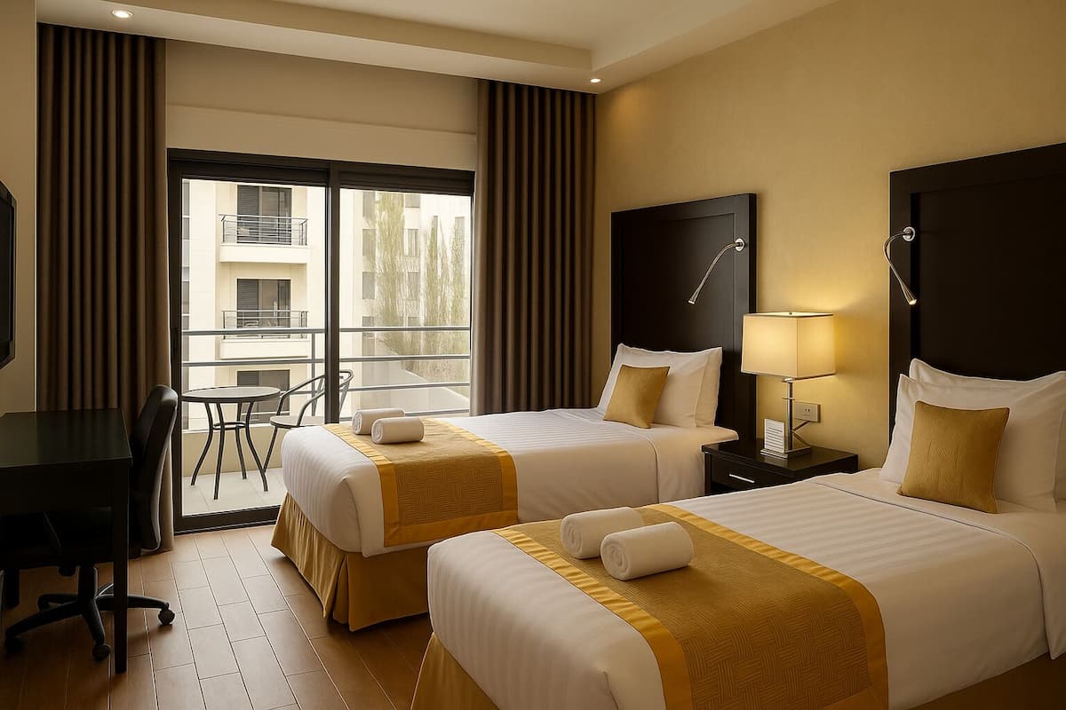 twin room, balcony | view from room