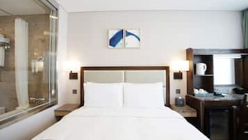 Tvåbäddsrum för familj | Sängtillbehör av högsta kvalitet och duntäcken