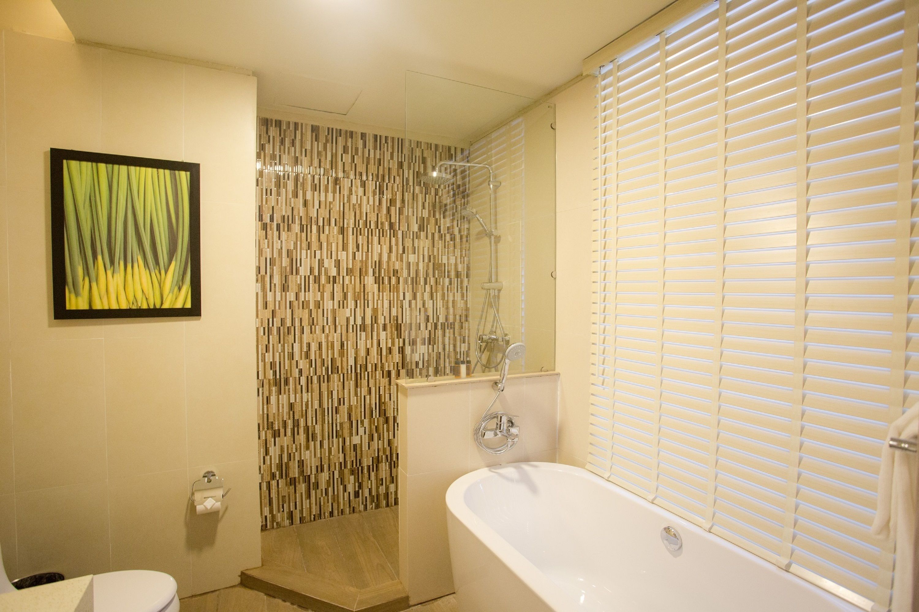 amata deluxe | bathroom | separate bathtub and shower, free toiletries, hair dryer, bathrobes