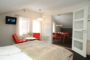 Premium bedding, pillow-top beds, desk, blackout curtains