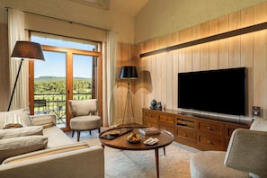 Suite Room, Balcony | Living area | LCD TV, pay films