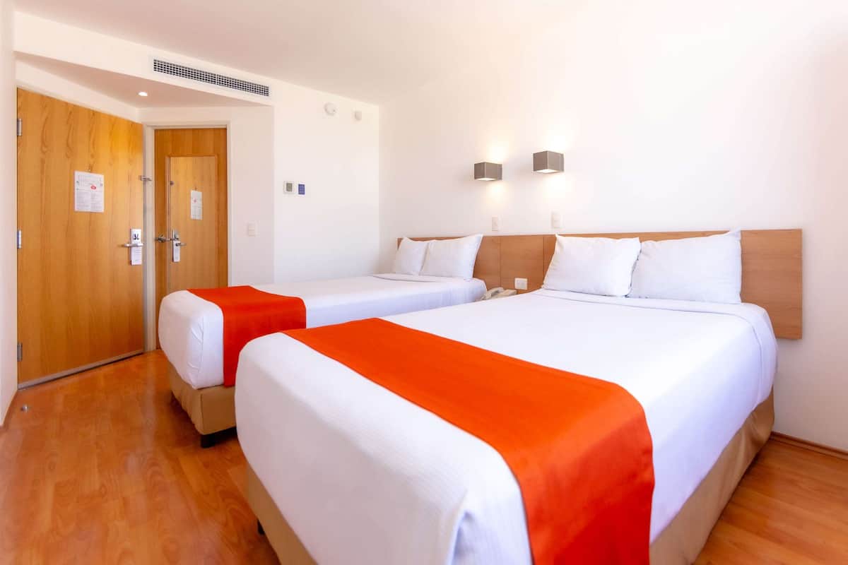 Standard Room, 2 Double Beds, Non Smoking | Desk, iron/ironing board, free WiFi, bed sheets