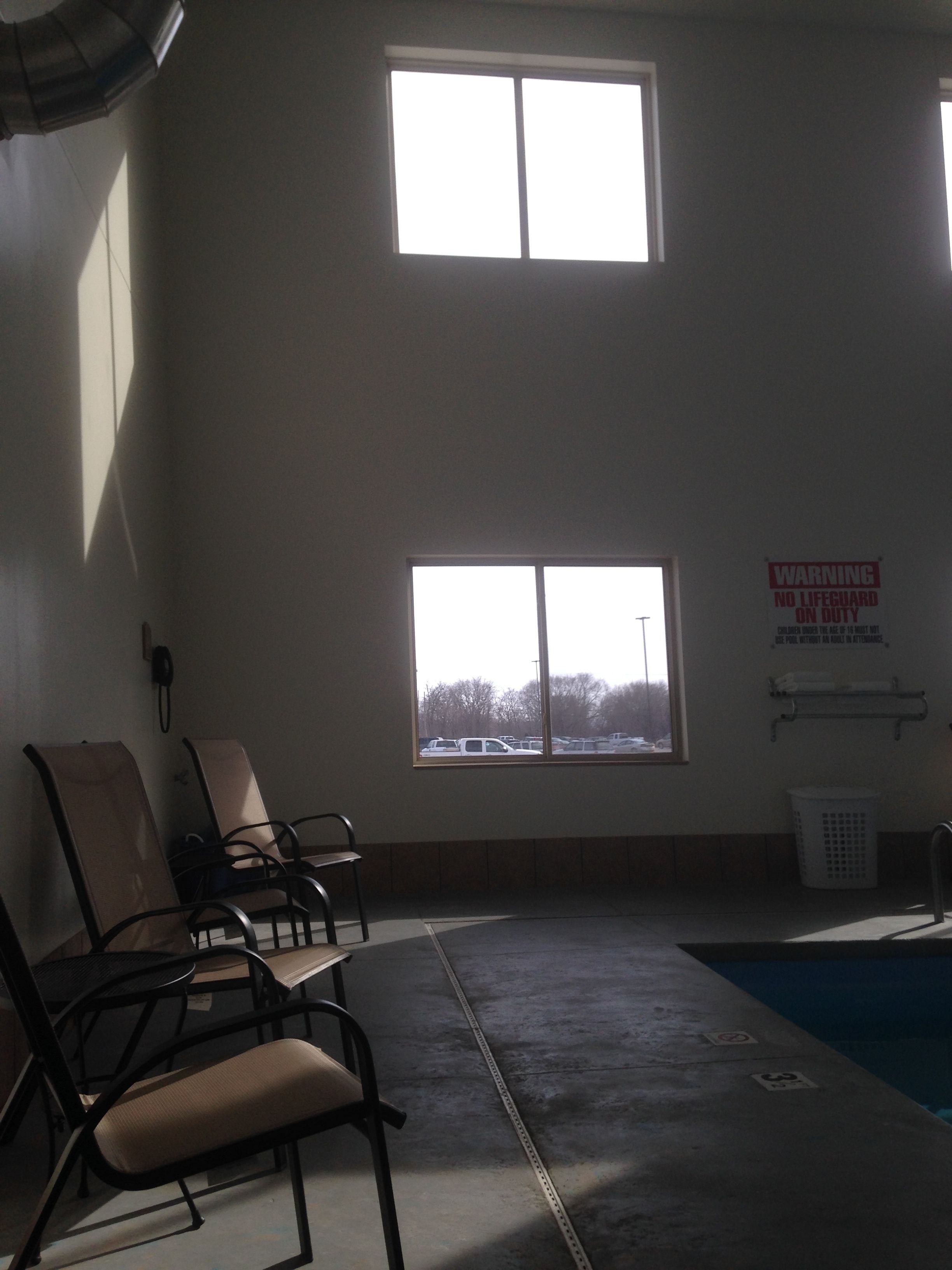 indoor pool, pool loungers