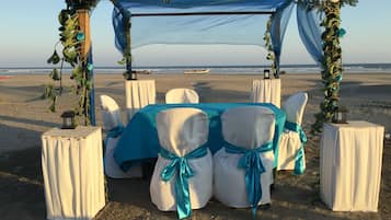 Outdoor wedding area